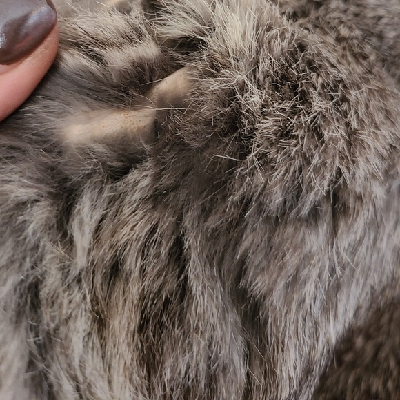 VINTAGE - RABBIT FUR COAT - Picture 7 of 12